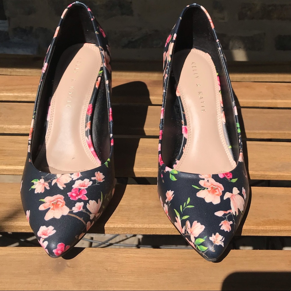 floral print heels